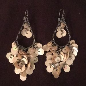 Off white dangly earrings